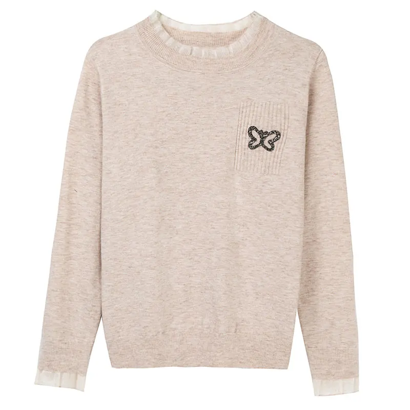 

YISU Spring Simple Women Thin section Sweater Solid color Half turtleneck Letters Spring tops Female Casual Knitted pullover