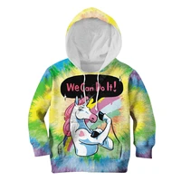unicorn we can do it 3d printed hoodies kids pullover sweatshirt tracksuit jacket t shirts coat boy girl funny
