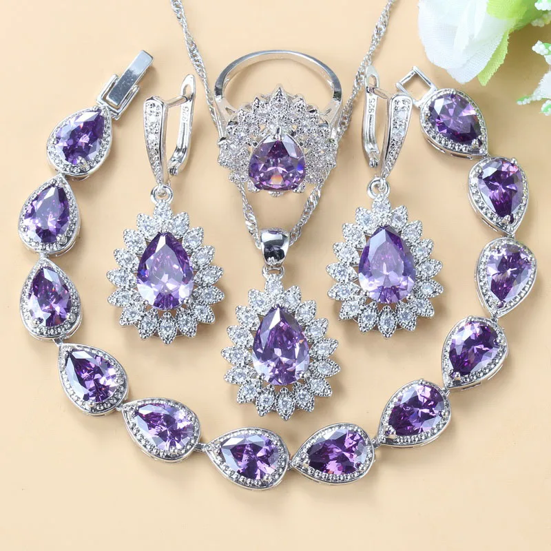 Женский комплект из браслета и кольца серебристого цвета|Ювелирные наборы для