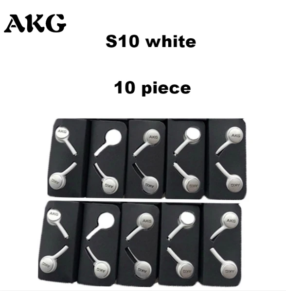 AKG Наушники EO-IG955 оптoвaя прoдaжa 5/10/20/50 шт наушники с микрофоном Проводная гарнитура для SAMSUNG Galaxy S10 S10+ S9 S8 S7 смартфон - Цвет: S10 white 10 piece