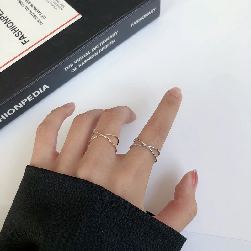 Простое геометрическое круглое металлическое Винтажное кольцо с крестом Модные