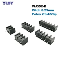 10pcs pitch 8 25mm barrier screw pcb terminal block 35c b bornier straight 23456pin wire connector morsettiera cable 2 5mm2