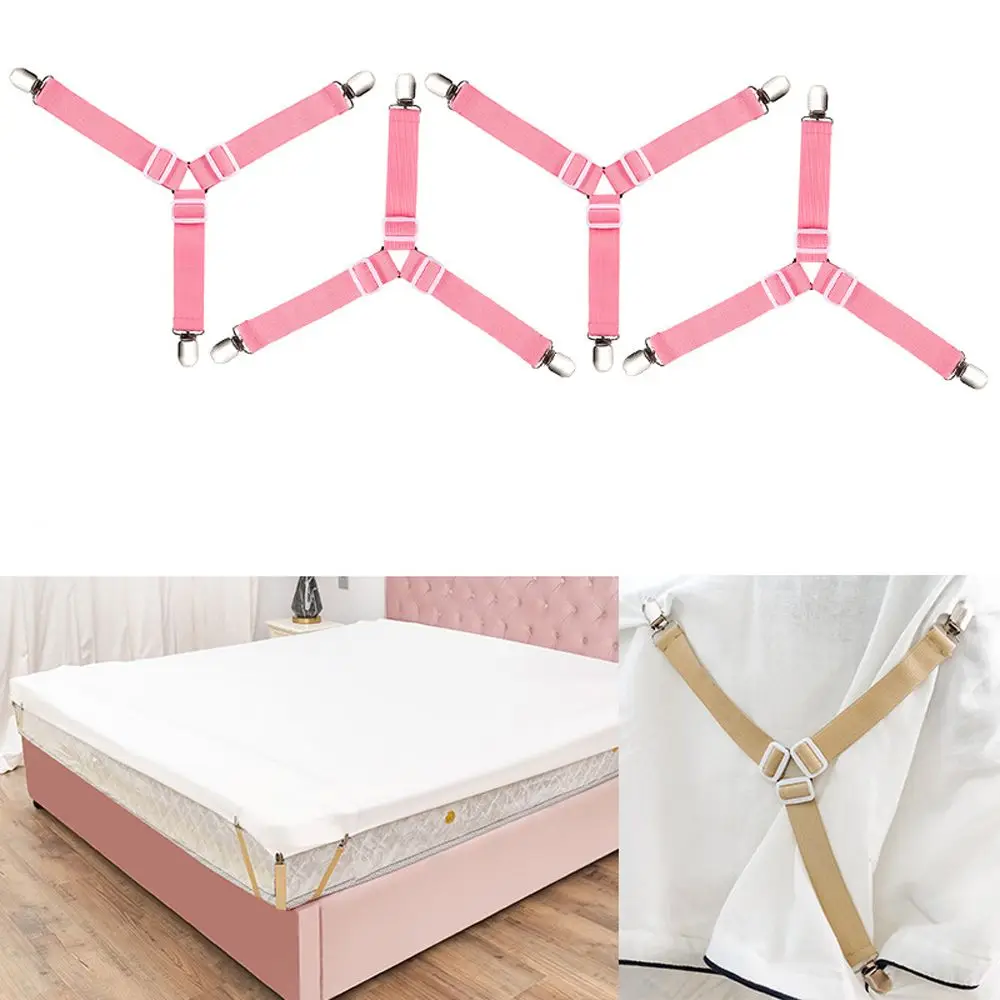 Нескользящий Зажим 4 шт. эластичный треугольный чехол для матраса одеяла Grippers