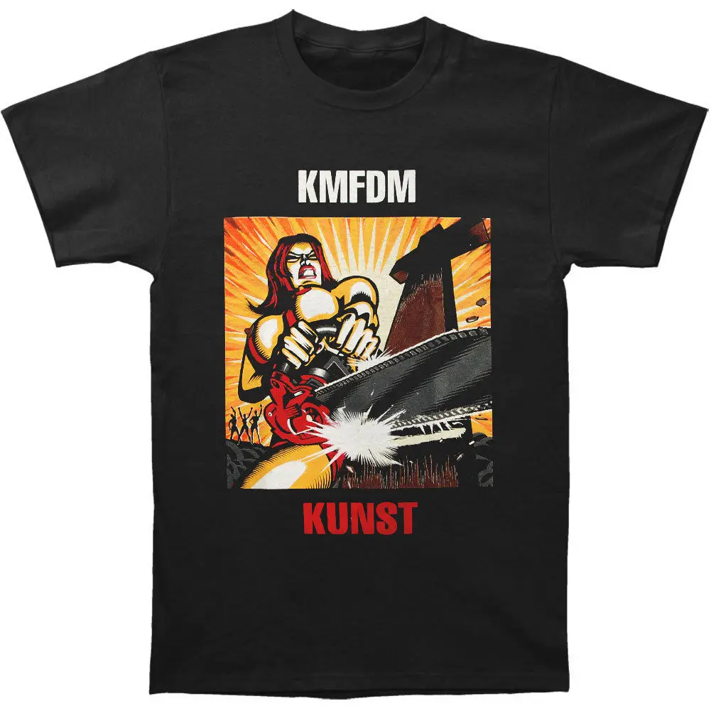 

2021 New Arrival KMFDM Men's T-shirt Black Women Tops Tees Women Summer Shirt Hip Hop Streetwear