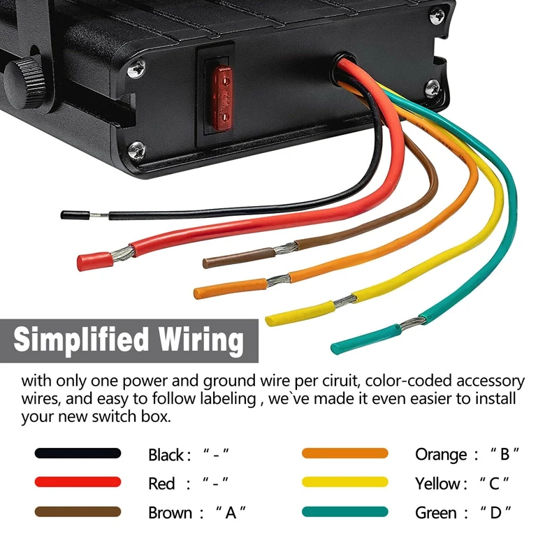 

On/Off Switch Box Controller Rocker Switches Panel SPST Red Light for Car Lights Marine Boat Truck