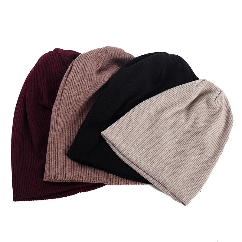 Geebro Детские подростковые вязаные ребристые шапки бини Модные Взрослые простые