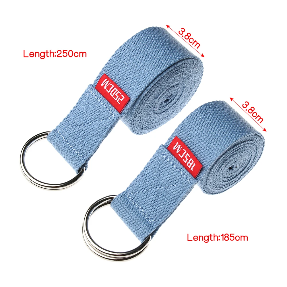 

1PC 185/250cm Yoga Belt Slackline Stretch Band Strap Flex Bar Pull Up Assist Fitness Training Tools