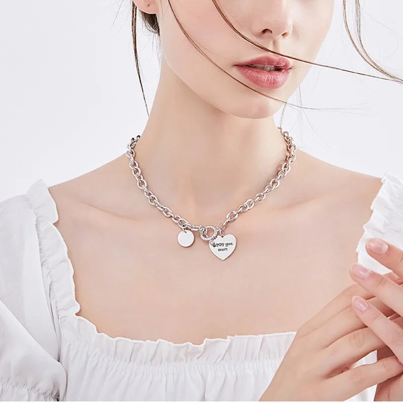 Ожерелья-Чокеры женские в форме сердца с надписью Love You More | Украшения и
