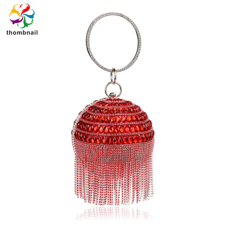 Роскошная красная вечерняя вечерние мочка сумочка женский свадебный модный