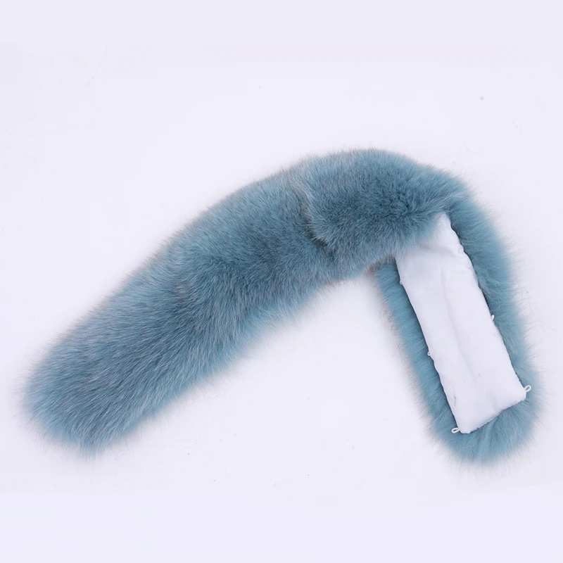 Женский меховой шарф роскошный Теплый из 100% натурального меха лисы 60 см 65 70 75