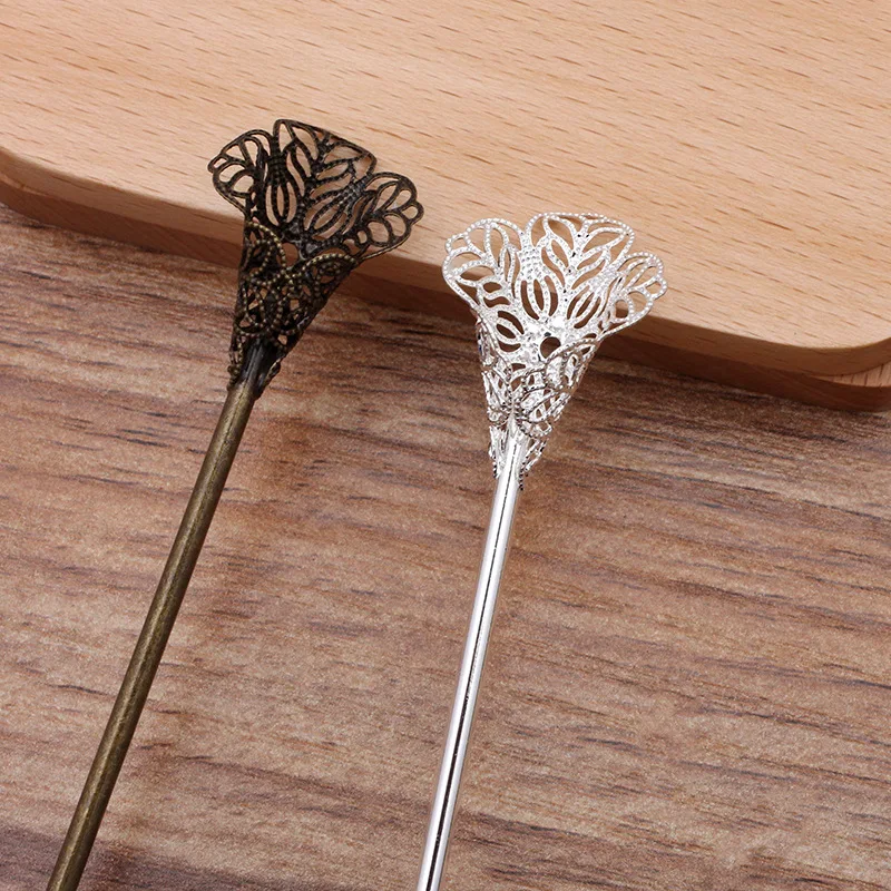 10 шт. 120*2 5 мм настройки палочек для волос бронзового золотого серебряного цвета