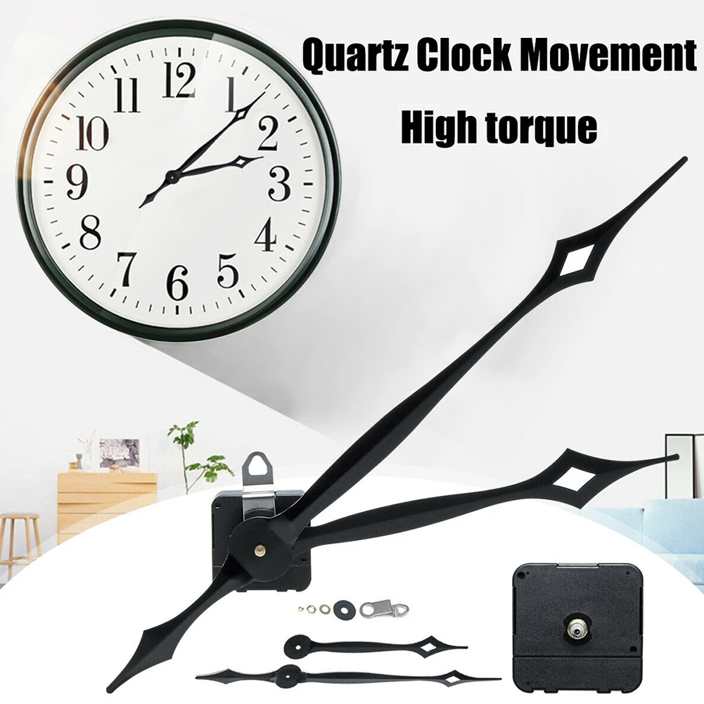 

High Torque Accessories Quartz Clock Movement Kit Motor Mechanism Wall Large DIY Silent Hour Minute Hands Essential Tool Repair