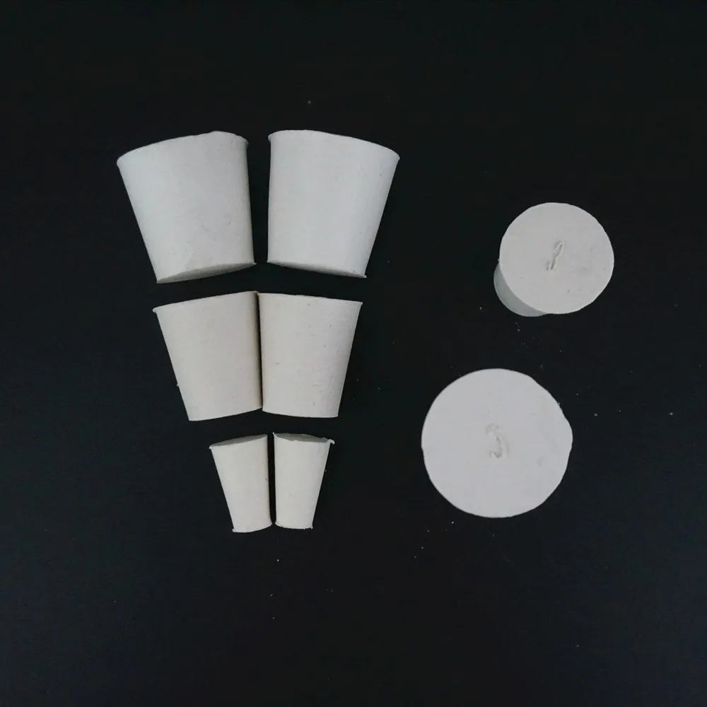 От 000 # до 10 резиновые пробки лабораторные твердые отверстия стоп Push In