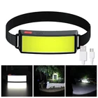 Наружная COB прочными головными светильник Водонепроницаемый 3 режима головная фара USB Перезаряжаемые кемпинга Рыбная ловля мягкий светильник головной светильник