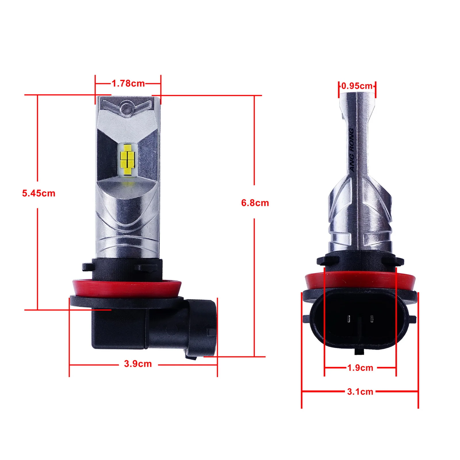 ANGRONG 2x H8 H11 Bulbs CSP 10W LED Sidelight Fog Daytime Running Light Lamp Xenon White | Signal