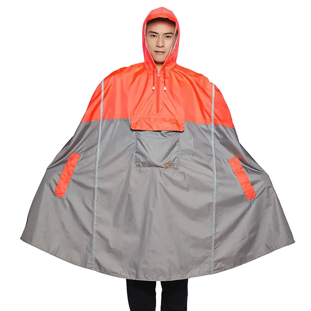 

1pcs Portable Raincoat Men's and Women's Outdoor Poncho Backpack Reflective Design Bike Climbing Travel Rain Cover