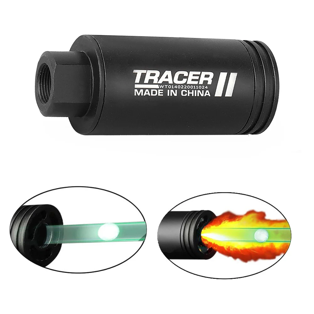 Paintball Airsoft Tracer Lighter S 14mm/10mm Spitfire effect with Fluorescence Tracer Unit for Shooting Rifle Pistol Auto Tracer
