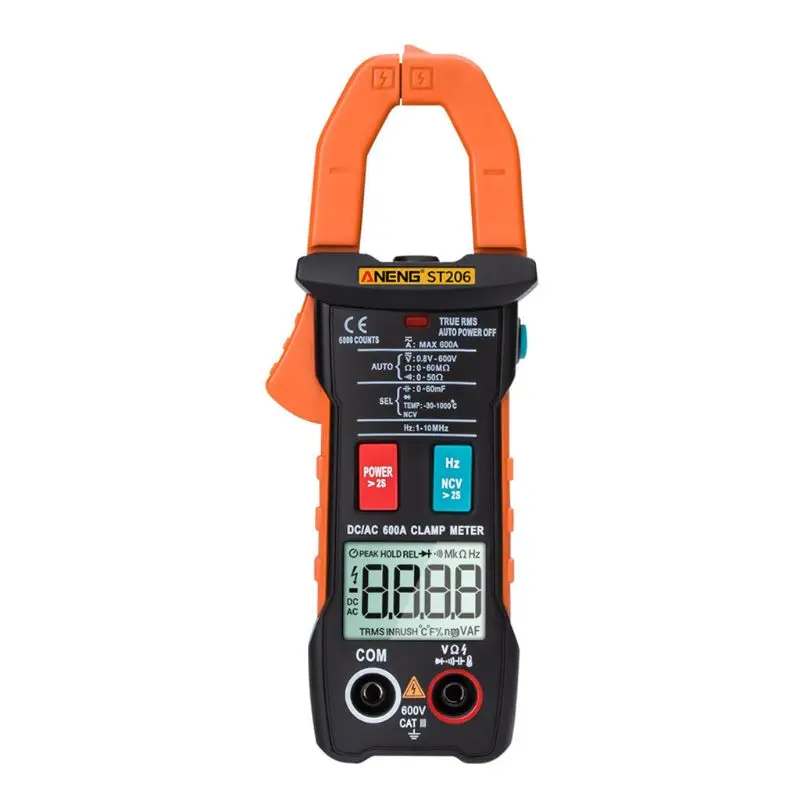 

ST206 Digital Multimeter Clamp Meter 6000 Count Amp Current Clamp Measure Tester