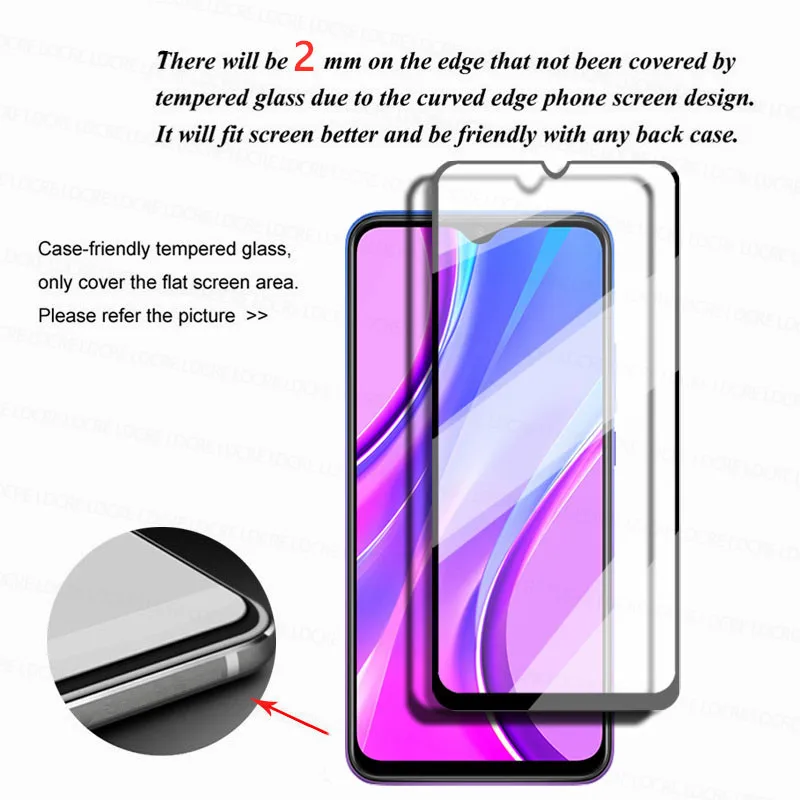 Закаленное стекло 4 в 1 2.5D для Xiaomi Redmi 9 9A 9C Note 9s 8T 8A 7A защитная пленка экрана Камеры
