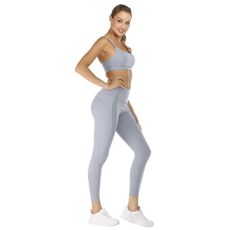 

Твердые Цвет Фитнес набор с капиллярами для отвода влаги Для женщин спортивные костюмы для йоги