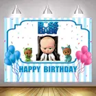 Фон для фотосъемки новорожденных с изображением торта разбитого воздушных шаров с днем рождения для мальчика начальника первого детвечерние праздника декор для стола баннер плакат