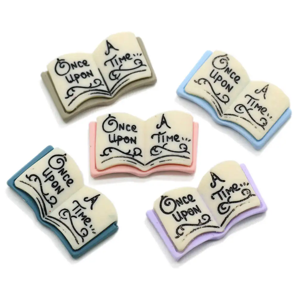 

Flat Back Story Book Ornament Planar Resin Cabochon Jewelry Making Supplies Key Chain Car Decorations