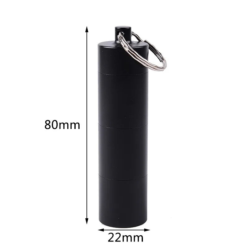 

Aluminium alloy Waterproof Medicine Sealed Bottle Outdoor Pill Storage Pocket Tank Independent Camping Multi Combination