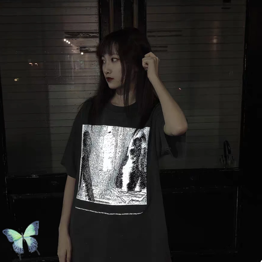 

Batik CE CAVEMPT T-shirt Reflective Men Women Vintage Washed Tops CAV EMPT C.E T Shirt Tee Ghost Mountain