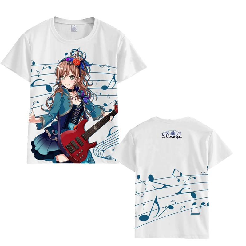 Аниме Банг сон! Hikawa Sayo Minato Yukina Imai Lisa Udagawa Ako футболка для костюмированной вечеринки