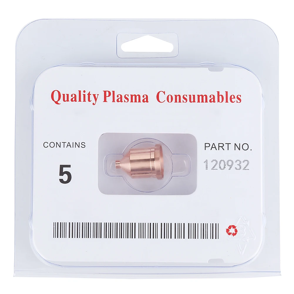 

5pcs Plasma Cutter Nozzles Torch Tips Consumables 40A 120932 for MAX1250 Cutting Machine