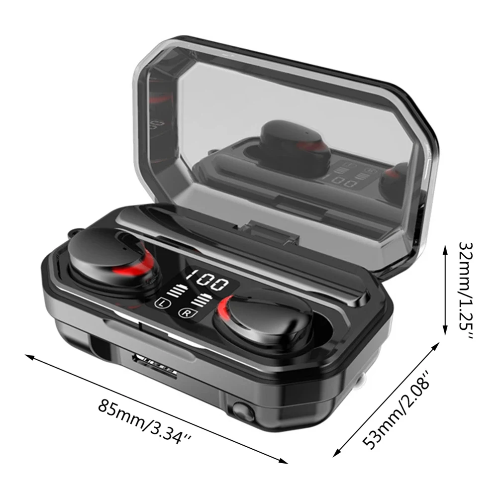 Беспроводные водонепроницаемые Bluetooth-наушники-вкладыши с микрофоном M15 TWS V5.1 HD |