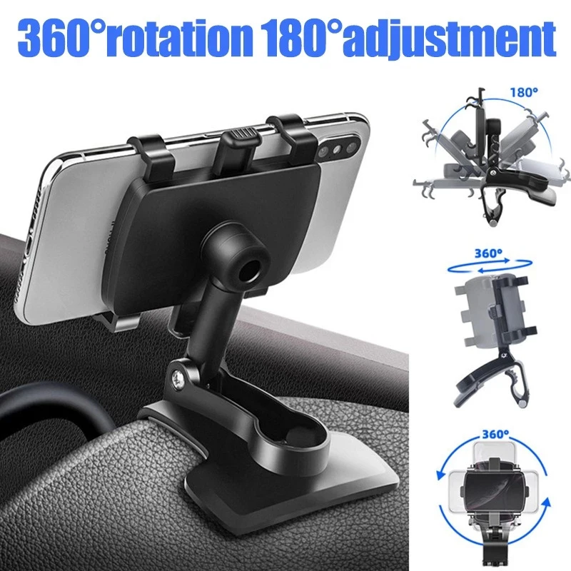 syrinx car holder easy clip mount stand adjustable cell smartphone support black for universal mobile phone gps display bracket free global shipping