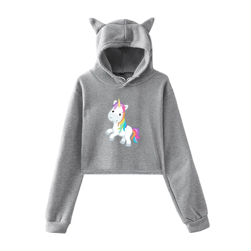 Толстовка в стиле Харадзюку; забавные толстовки с единорогом; Bluza damsk; Женский пуловер; Одежда для девочек-подростков; Осенняя теплая уличная одежда - Цвет: 5