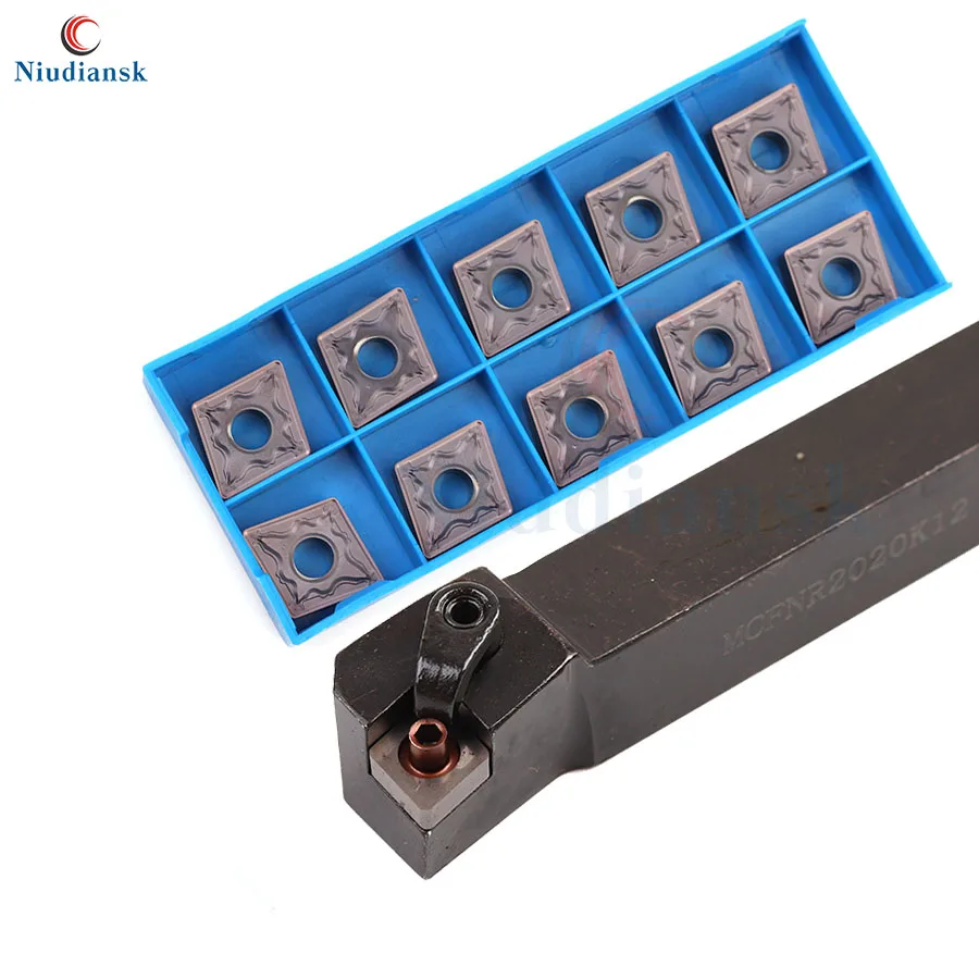 

1pc MCFNR2020K12 MCFNR2525M12 High Quality External Turning Tool Holder MCFNL 10pcs CNMG1204 Carbide Inserts CNC Lathe Tools Set