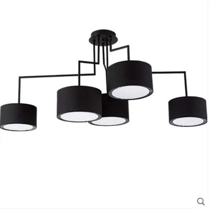 Современный минимализм Led люстра Гостиная Нерегулярные Блеск E27 абажурами