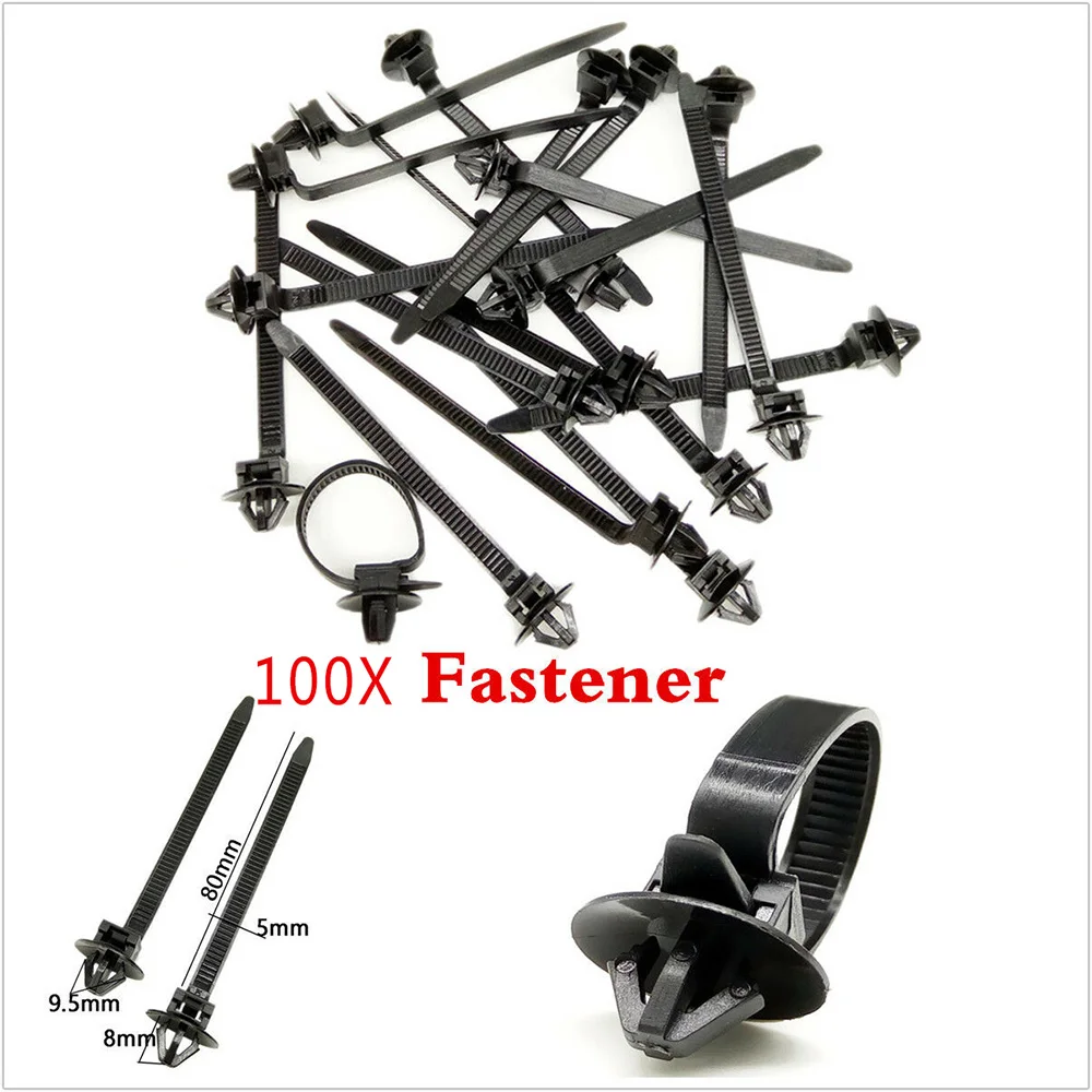 

Nylon Fastener clip Tie Wrap Hose Clamps Length 92mm Width 5mm Quality
