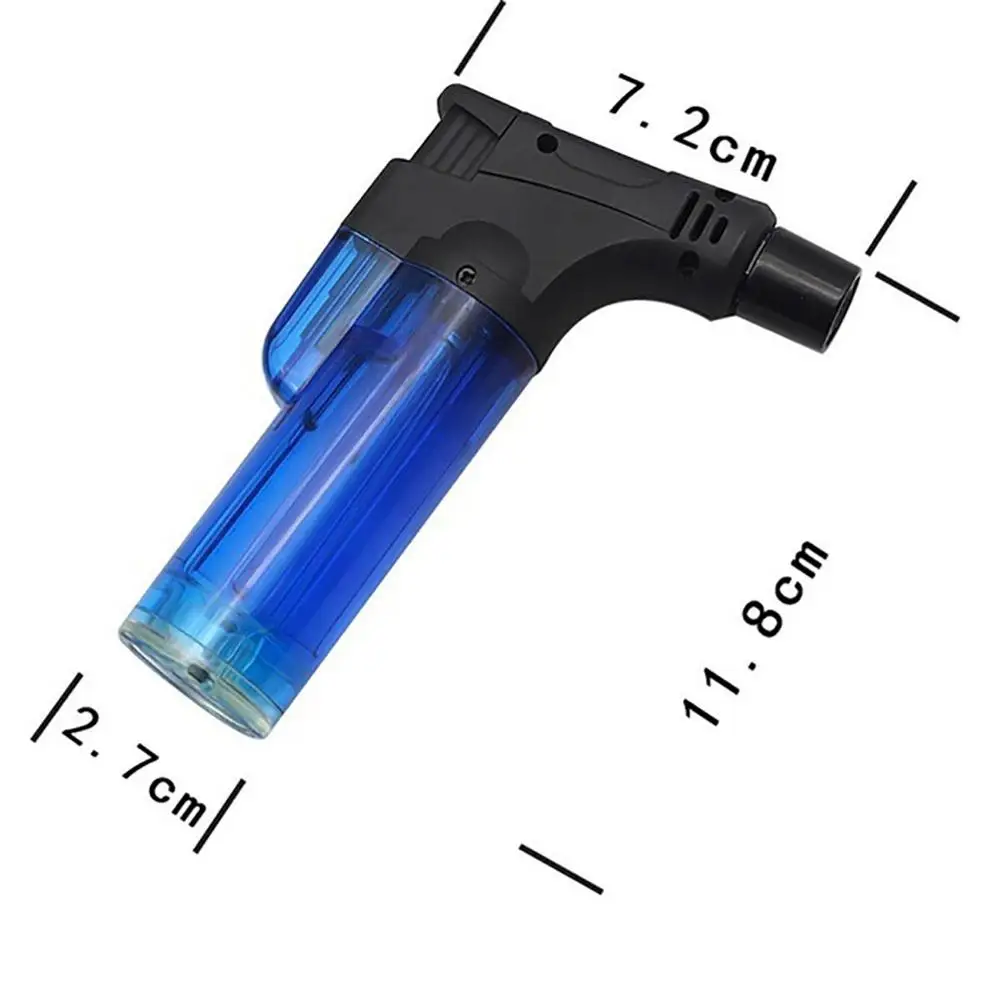 High Jet Flame Kitchen Igniter Can Be Refilled Adjustable Butane Gas Transparent Body Design Jet Torch Lighter Cooking Barbecue images - 6