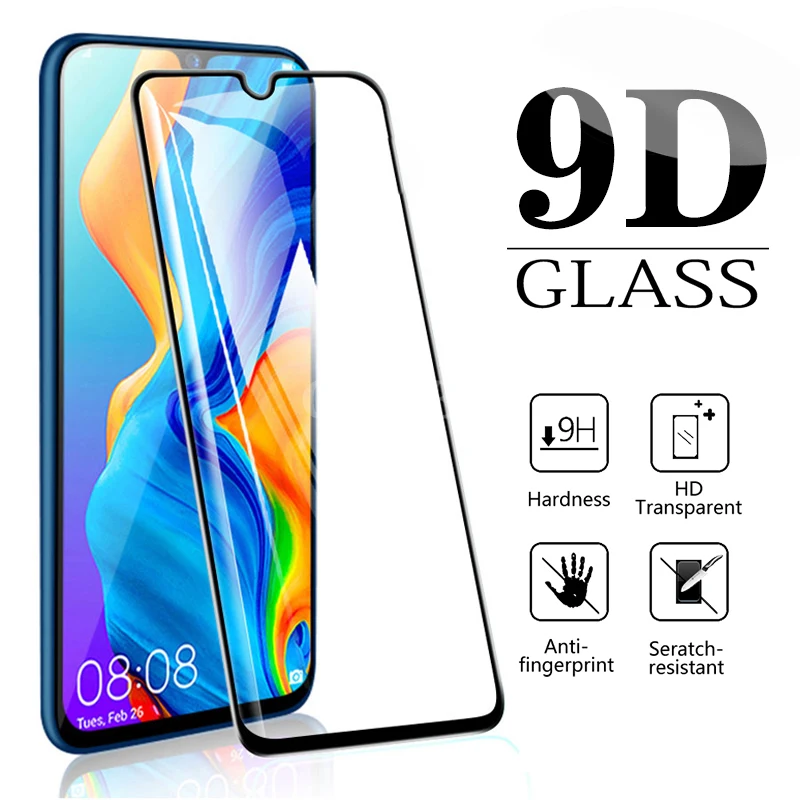 Стеклянный чехол из закаленного стекла 9D для Huawei Honor 10 lite 9lite полное покрытие