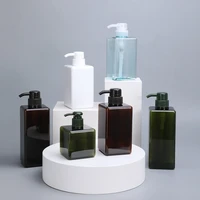 1pcs 250ml450ml650ml thicken square refillable bottle petg shower gel shampoo soap liquid dispenser container