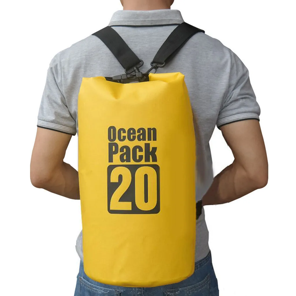 

20L PVC Waterproof Swimming Bags Dry Sack Ocean Pack Floating Boating Kayaking Camping Rafting Diving Sport Bag Travel Kit 2020