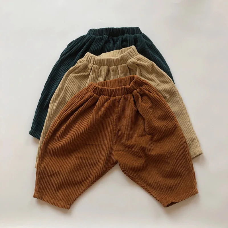 

Bear Leader Baby Corduroy Casual Pants Autumn Winter Toddler Kids Thicken Trousers Boys and Girls Casual Warm Harem Pants 1-6Y