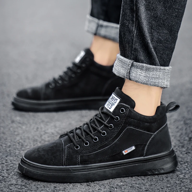 Zapatillas Hombre 2021 New Fashion Mens Breathable Skateboarding Shoes Sneakers High Quality Trainers Shoes Suede Leather Shoes