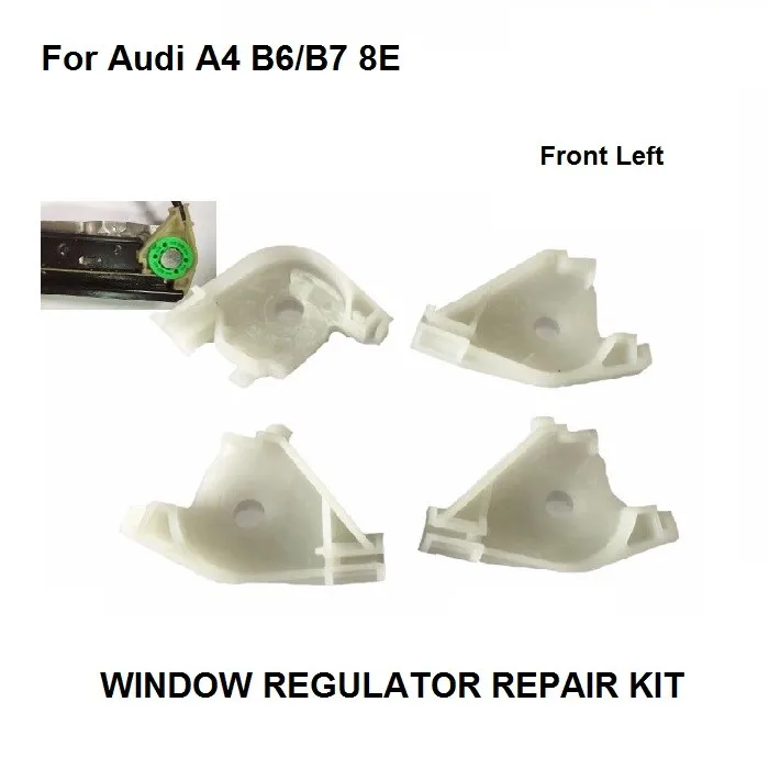 

x4 Plastic Clips For Audi A4 B6/B7 8E Saloon Estate 2000-2008 Window Regulator Repair Kit Front Left OE#8E0387461 New