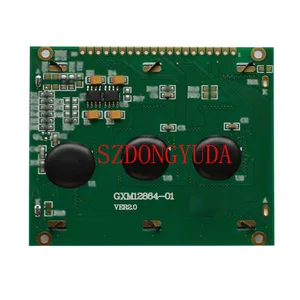 GXM12864-01 12864 LCD Screen Display Panel 5V Yellow Backlighting LCD12864