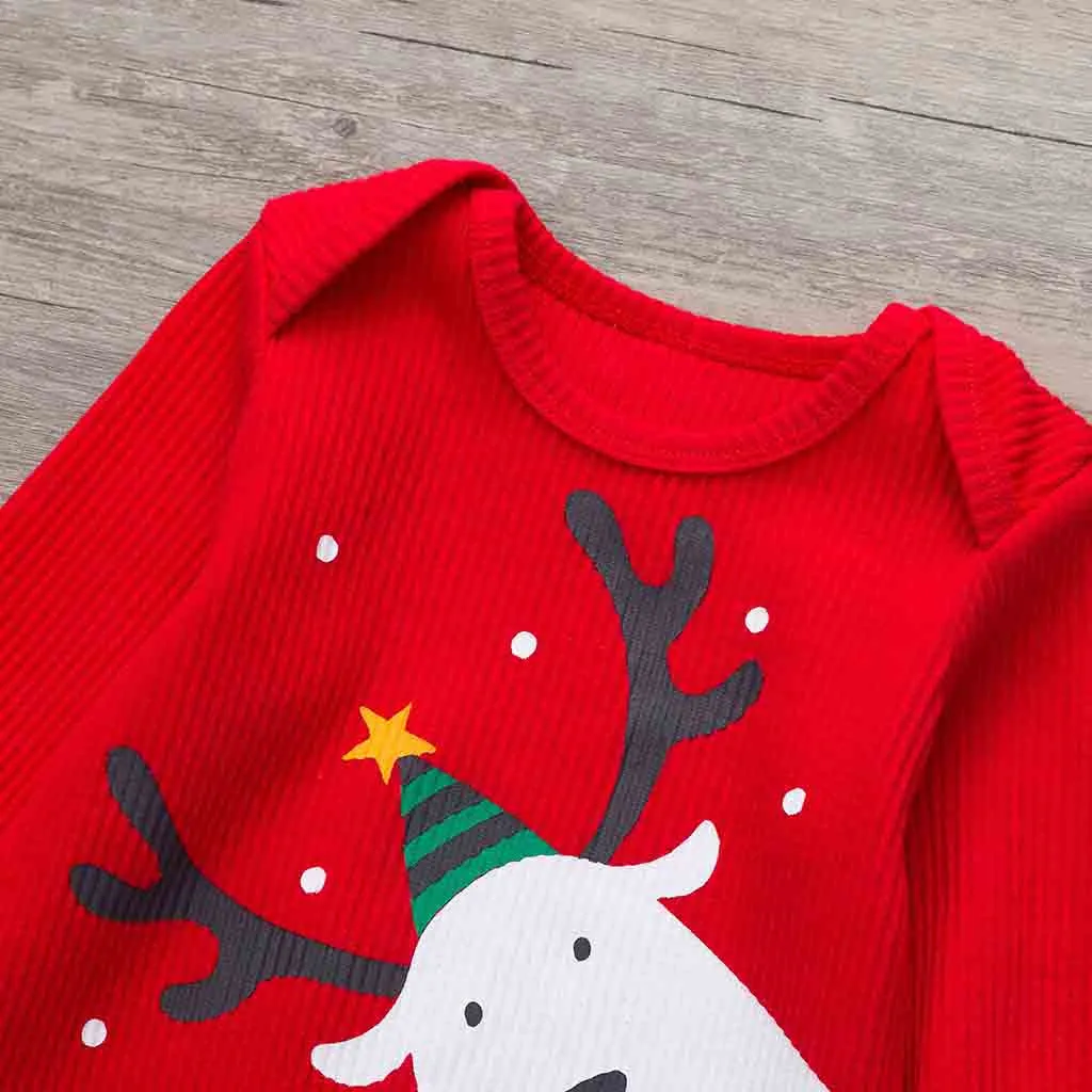 Комплект рождественской одежды для малышей Одежда новорожденных мальчиков