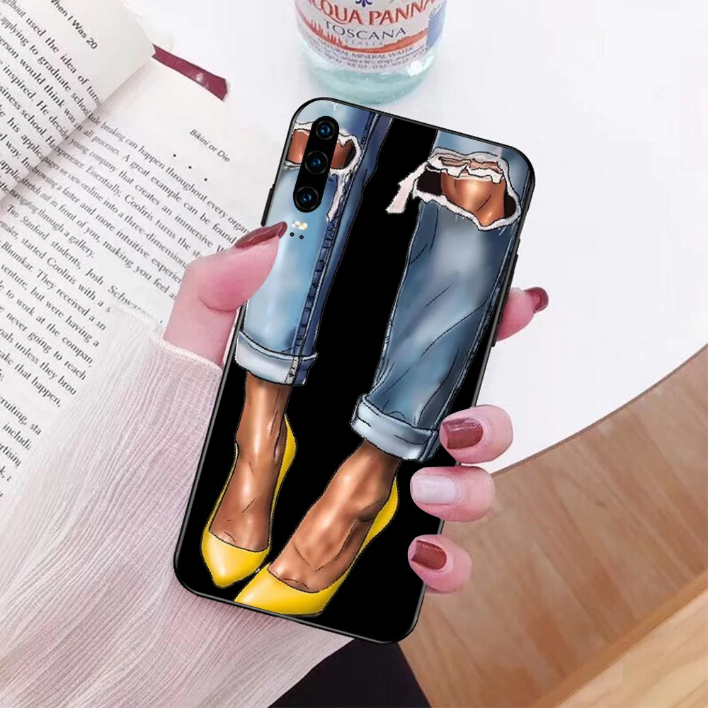 

NBDRUICAI Fashion Girl TPU Soft Silicone Phone Case Cover for Huawei P9 10 lite P20 pro lite P30 pro lite Psmart mate20 pro lite