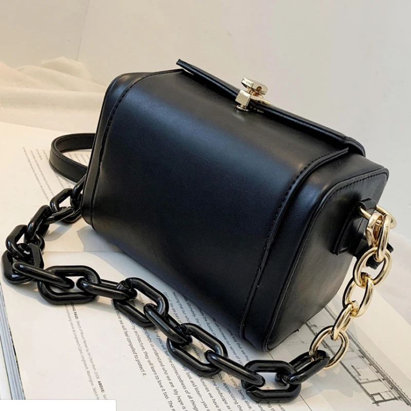 

Роскошная женская сумка на цепочке, однотонный квадратный тоут из искусственной кожи, дизайнерская Винтажная сумочка на плечо