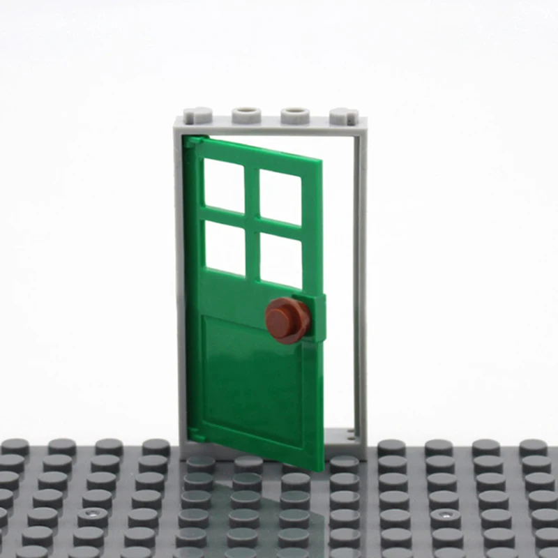 Одиночная дверь и окна для дома MOC аксессуары наборы строительных блоков