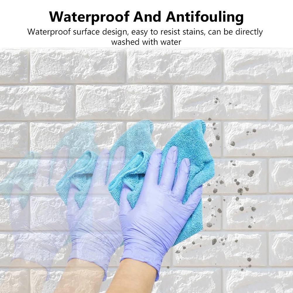 

3D Wall Panel 4/10pcs DIY Wallpaper Self Adhesive Sticker Living Room Bedroom Decor Waterproof Wall Covering 3D Brick Wallpaper