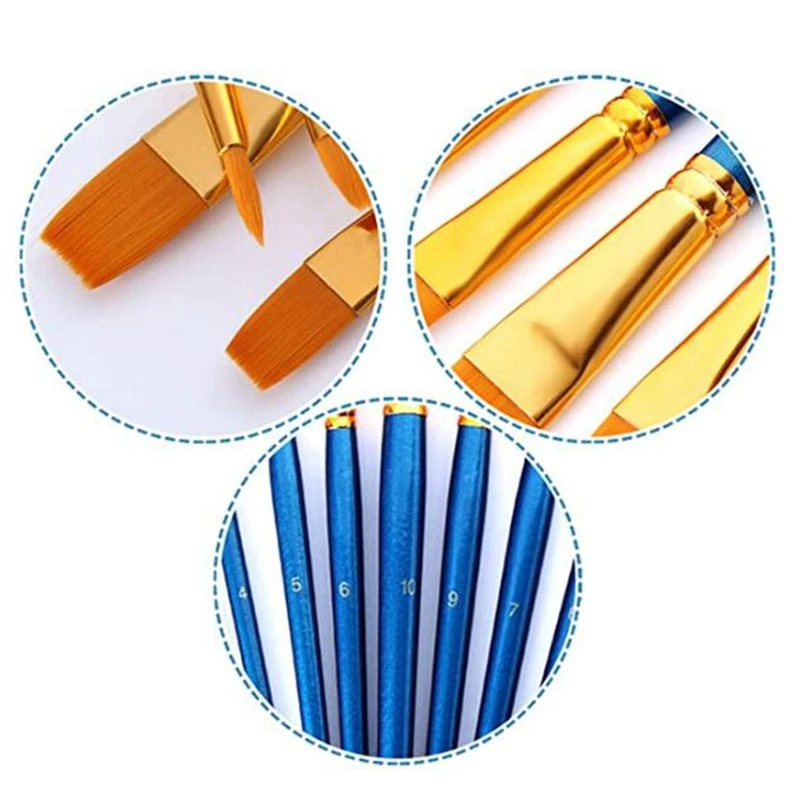 

10 Pcs Paint Brushes Art Paint Brush Set 2 Pcs Paint Palette for Kids and Adults Art Paint Palettes